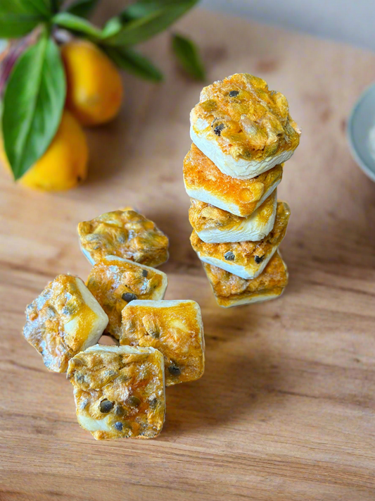 Freeze Dried Passionfruit & Yoghurt Cubes
